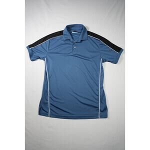 PGA Tour Men's Medium Short-Sleeved Collared Polo Blue with Black